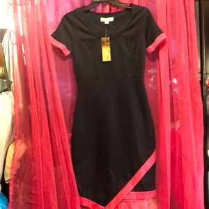 Nicki Minaj Black Hot pink dress